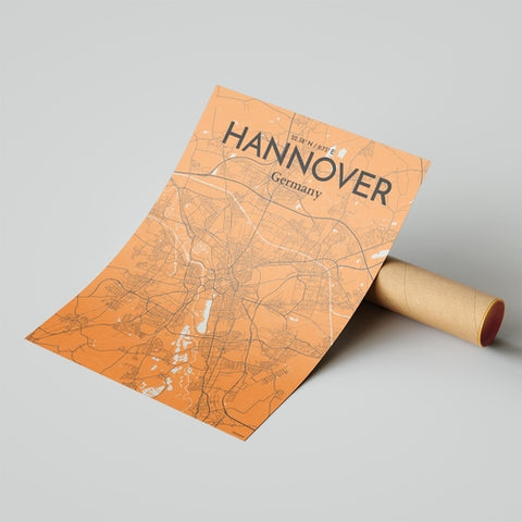 Hannover City Map Poster – Detailed Art Print of Hannover, Germany for Home Decor, Office Decor, Travel Art, and Unique Gifts