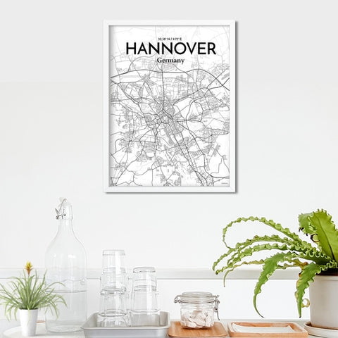 Hannover City Map Poster – Detailed Art Print of Hannover, Germany for Home Decor, Office Decor, Travel Art, and Unique Gifts