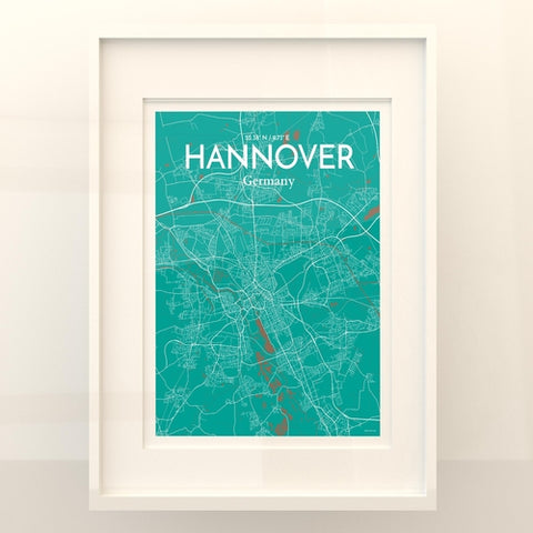 Hannover City Map Poster – Detailed Art Print of Hannover, Germany for Home Decor, Office Decor, Travel Art, and Unique Gifts