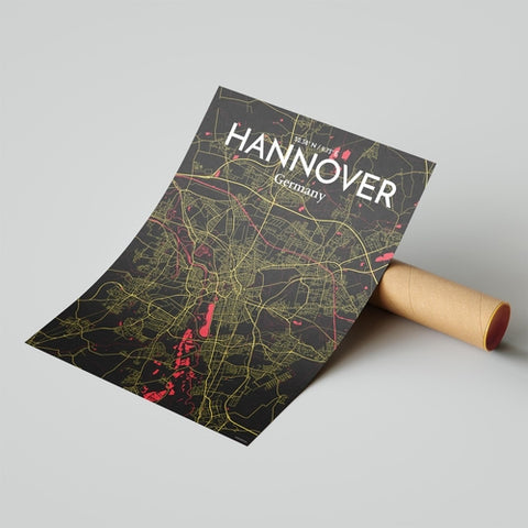 Hannover City Map Poster – Detailed Art Print of Hannover, Germany for Home Decor, Office Decor, Travel Art, and Unique Gifts