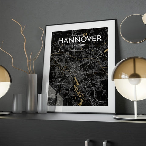 Hannover City Map Poster – Detailed Art Print of Hannover, Germany for Home Decor, Office Decor, Travel Art, and Unique Gifts