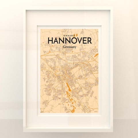 Hannover City Map Poster – Detailed Art Print of Hannover, Germany for Home Decor, Office Decor, Travel Art, and Unique Gifts