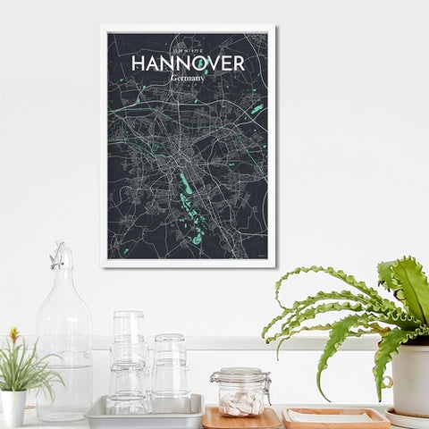 Hannover City Map Poster – Detailed Art Print of Hannover, Germany for Home Decor, Office Decor, Travel Art, and Unique Gifts