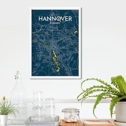 Hannover City Map Poster – Detailed Art Print of Hannover, Germany for Home Decor, Office Decor, Travel Art, and Unique Gifts