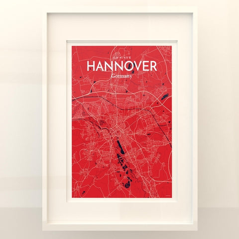 Hannover City Map Poster – Detailed Art Print of Hannover, Germany for Home Decor, Office Decor, Travel Art, and Unique Gifts