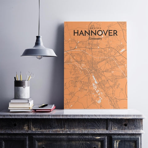 Hannover City Map Poster – Detailed Art Print of Hannover, Germany for Home Decor, Office Decor, Travel Art, and Unique Gifts