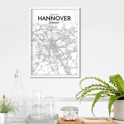 Hannover City Map Poster – Detailed Art Print of Hannover, Germany for Home Decor, Office Decor, Travel Art, and Unique Gifts