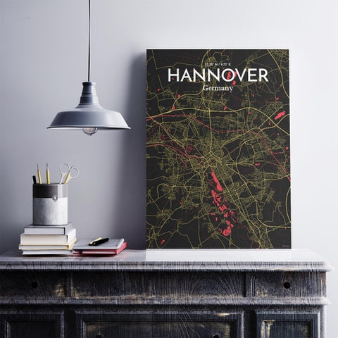 Hannover City Map Poster – Detailed Art Print of Hannover, Germany for Home Decor, Office Decor, Travel Art, and Unique Gifts