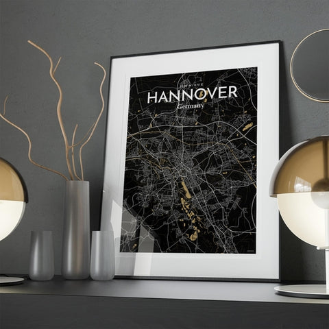 Hannover City Map Poster – Detailed Art Print of Hannover, Germany for Home Decor, Office Decor, Travel Art, and Unique Gifts