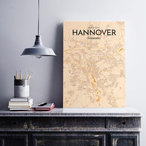 Hannover City Map Poster – Detailed Art Print of Hannover, Germany for Home Decor, Office Decor, Travel Art, and Unique Gifts