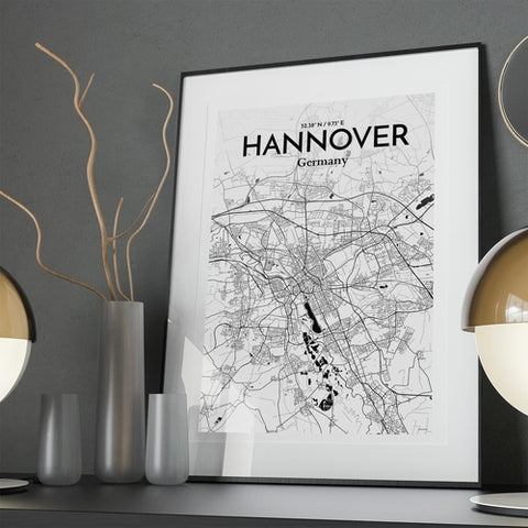 Hannover City Map Poster – Detailed Art Print of Hannover, Germany for Home Decor, Office Decor, Travel Art, and Unique Gifts