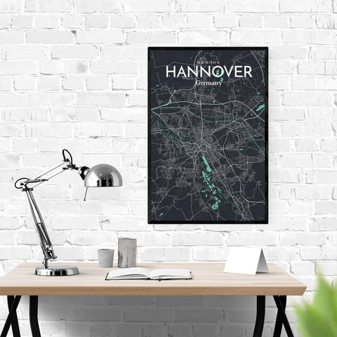 Hannover City Map Poster – Detailed Art Print of Hannover, Germany for Home Decor, Office Decor, Travel Art, and Unique Gifts