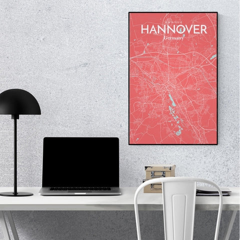 Hannover City Map Poster – Detailed Art Print of Hannover, Germany for Home Decor, Office Decor, Travel Art, and Unique Gifts