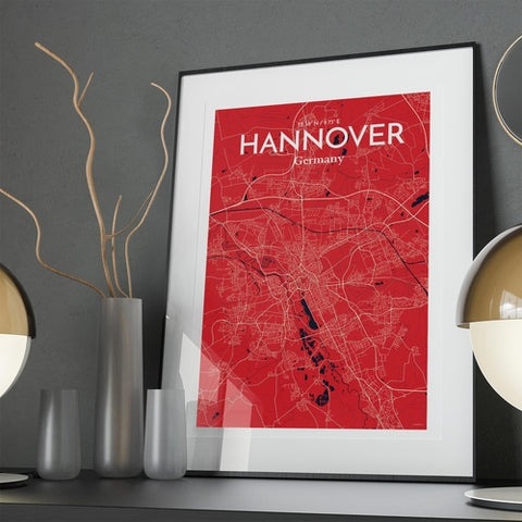 Hannover City Map Poster – Detailed Art Print of Hannover, Germany for Home Decor, Office Decor, Travel Art, and Unique Gifts