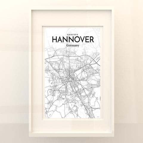 Hannover City Map Poster – Detailed Art Print of Hannover, Germany for Home Decor, Office Decor, Travel Art, and Unique Gifts