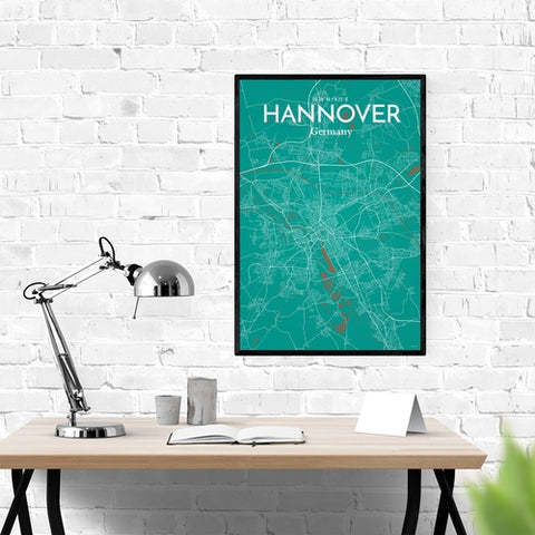 Hannover City Map Poster – Detailed Art Print of Hannover, Germany for Home Decor, Office Decor, Travel Art, and Unique Gifts