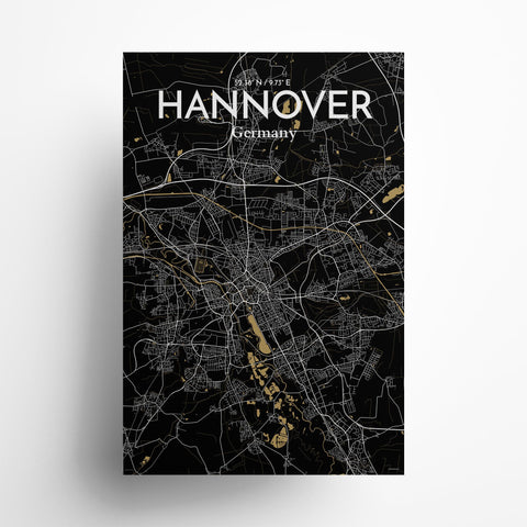 Hannover City Map Poster – Detailed Art Print of Hannover, Germany for Home Decor, Office Decor, Travel Art, and Unique Gifts