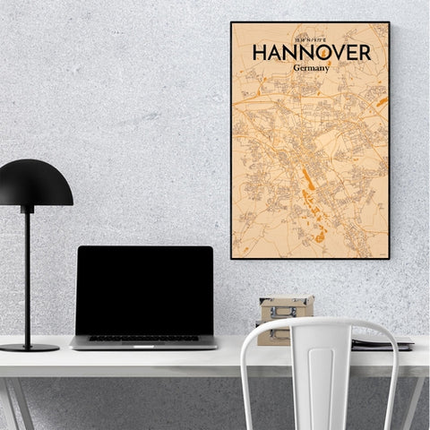 Hannover City Map Poster – Detailed Art Print of Hannover, Germany for Home Decor, Office Decor, Travel Art, and Unique Gifts