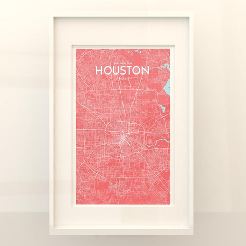 Houston TX City Map Poster – Detailed Art Print of Houston, Texas for Home Decor, Office Decor, Travel Art, and Unique Gifts