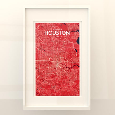 Houston TX City Map Poster – Detailed Art Print of Houston, Texas for Home Decor, Office Decor, Travel Art, and Unique Gifts