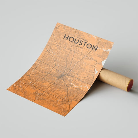 Houston TX City Map Poster – Detailed Art Print of Houston, Texas for Home Decor, Office Decor, Travel Art, and Unique Gifts