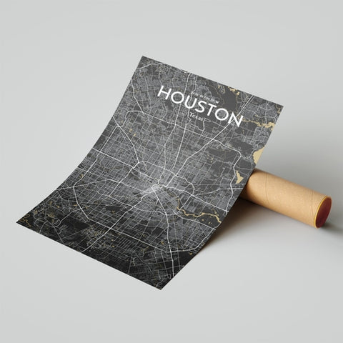 Houston TX City Map Poster – Detailed Art Print of Houston, Texas for Home Decor, Office Decor, Travel Art, and Unique Gifts