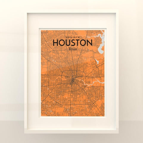 Houston TX City Map Poster – Detailed Art Print of Houston, Texas for Home Decor, Office Decor, Travel Art, and Unique Gifts