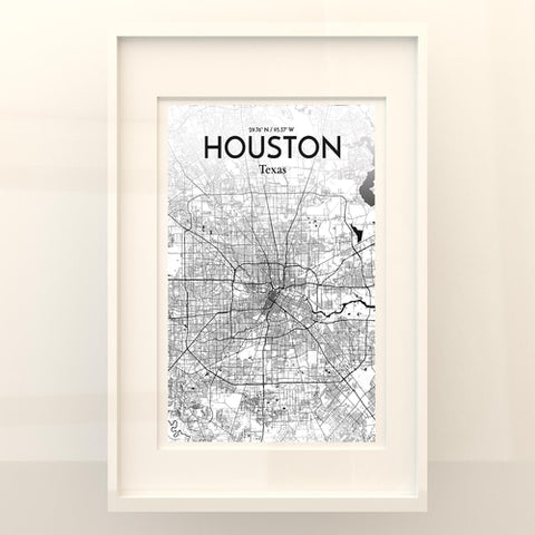 Houston TX City Map Poster – Detailed Art Print of Houston, Texas for Home Decor, Office Decor, Travel Art, and Unique Gifts