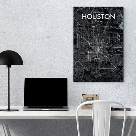 Houston TX City Map Poster – Detailed Art Print of Houston, Texas for Home Decor, Office Decor, Travel Art, and Unique Gifts