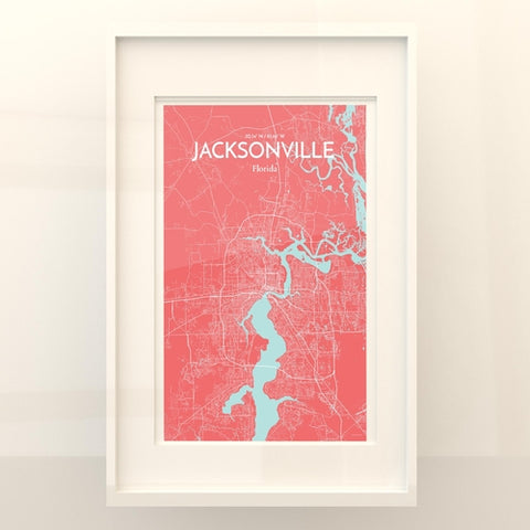 Jacksonville City Map Poster – Detailed Art Print of Jacksonville, Florida for Home Decor, Office Decor, Travel Art, and Unique Gifts