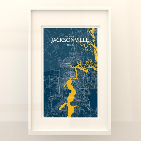 Jacksonville City Map Poster – Detailed Art Print of Jacksonville, Florida for Home Decor, Office Decor, Travel Art, and Unique Gifts