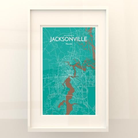 Jacksonville City Map Poster – Detailed Art Print of Jacksonville, Florida for Home Decor, Office Decor, Travel Art, and Unique Gifts