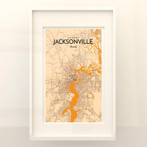 Jacksonville City Map Poster – Detailed Art Print of Jacksonville, Florida for Home Decor, Office Decor, Travel Art, and Unique Gifts