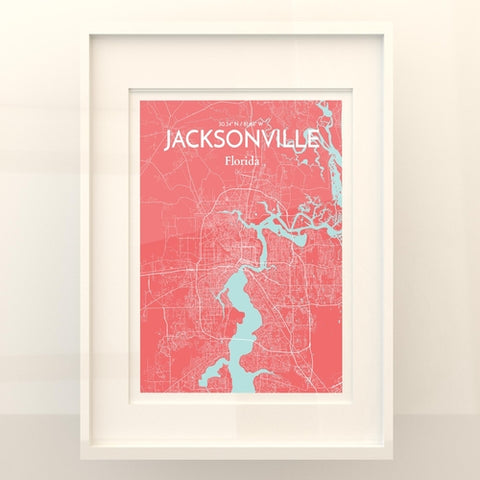 Jacksonville City Map Poster – Detailed Art Print of Jacksonville, Florida for Home Decor, Office Decor, Travel Art, and Unique Gifts