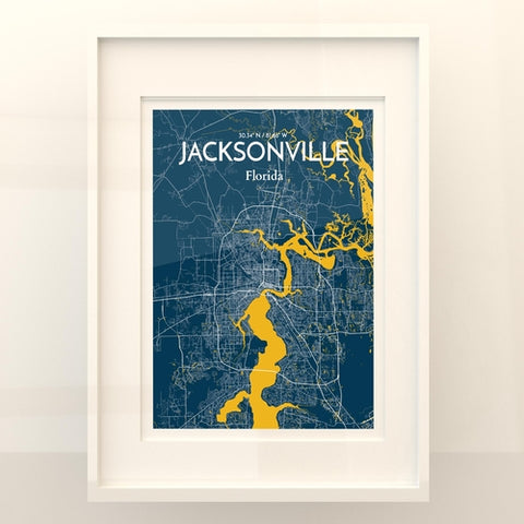 Jacksonville City Map Poster – Detailed Art Print of Jacksonville, Florida for Home Decor, Office Decor, Travel Art, and Unique Gifts