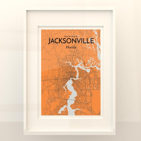 Jacksonville City Map Poster – Detailed Art Print of Jacksonville, Florida for Home Decor, Office Decor, Travel Art, and Unique Gifts