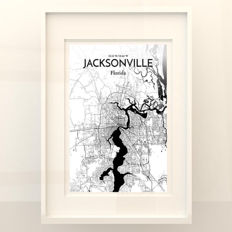 Jacksonville City Map Poster – Detailed Art Print of Jacksonville, Florida for Home Decor, Office Decor, Travel Art, and Unique Gifts