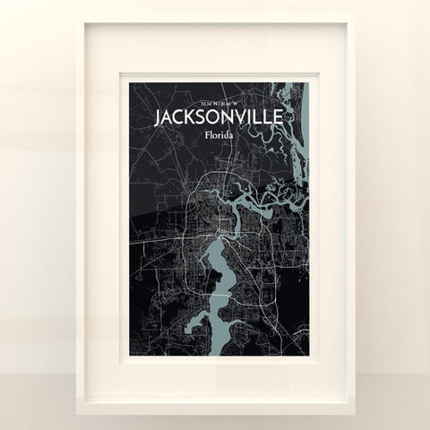 Jacksonville City Map Poster – Detailed Art Print of Jacksonville, Florida for Home Decor, Office Decor, Travel Art, and Unique Gifts