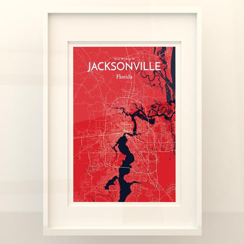 Jacksonville City Map Poster – Detailed Art Print of Jacksonville, Florida for Home Decor, Office Decor, Travel Art, and Unique Gifts