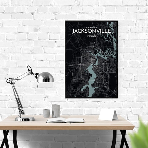 Jacksonville City Map Poster – Detailed Art Print of Jacksonville, Florida for Home Decor, Office Decor, Travel Art, and Unique Gifts