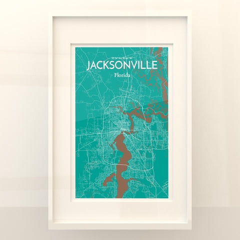 Jacksonville City Map Poster – Detailed Art Print of Jacksonville, Florida for Home Decor, Office Decor, Travel Art, and Unique Gifts