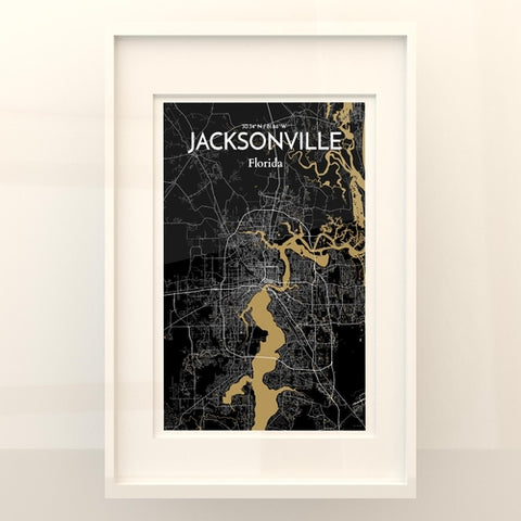 Jacksonville City Map Poster – Detailed Art Print of Jacksonville, Florida for Home Decor, Office Decor, Travel Art, and Unique Gifts