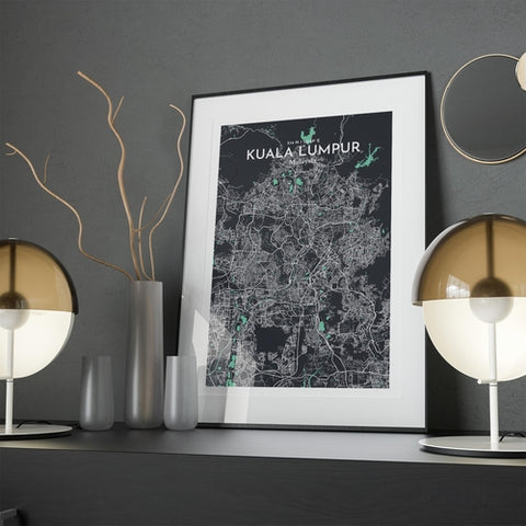 Kuala Lumpur City Map Poster – Detailed Art Print of Kuala Lumpur, Malaysia for Home Decor, Office Decor, Travel Art, and Unique Gifts