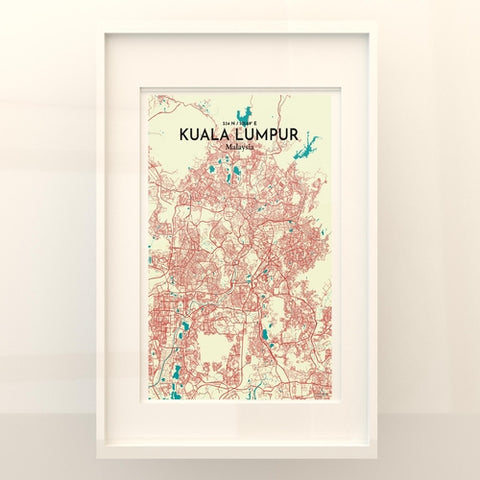 Kuala Lumpur City Map Poster – Detailed Art Print of Kuala Lumpur, Malaysia for Home Decor, Office Decor, Travel Art, and Unique Gifts