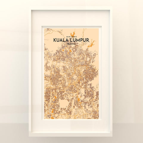 Kuala Lumpur City Map Poster – Detailed Art Print of Kuala Lumpur, Malaysia for Home Decor, Office Decor, Travel Art, and Unique Gifts