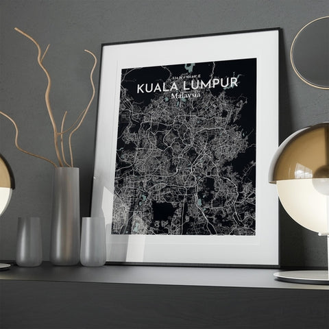 Kuala Lumpur City Map Poster – Detailed Art Print of Kuala Lumpur, Malaysia for Home Decor, Office Decor, Travel Art, and Unique Gifts