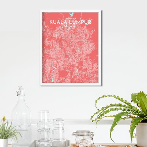 Kuala Lumpur City Map Poster – Detailed Art Print of Kuala Lumpur, Malaysia for Home Decor, Office Decor, Travel Art, and Unique Gifts