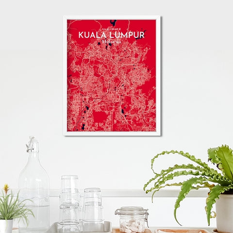 Kuala Lumpur City Map Poster – Detailed Art Print of Kuala Lumpur, Malaysia for Home Decor, Office Decor, Travel Art, and Unique Gifts