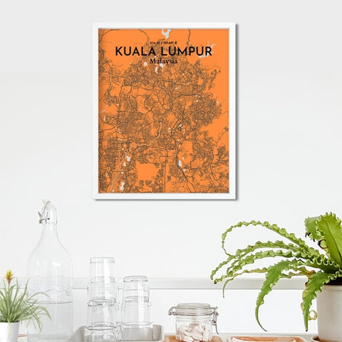 Kuala Lumpur City Map Poster – Detailed Art Print of Kuala Lumpur, Malaysia for Home Decor, Office Decor, Travel Art, and Unique Gifts