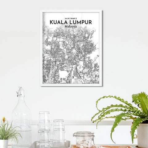 Kuala Lumpur City Map Poster – Detailed Art Print of Kuala Lumpur, Malaysia for Home Decor, Office Decor, Travel Art, and Unique Gifts